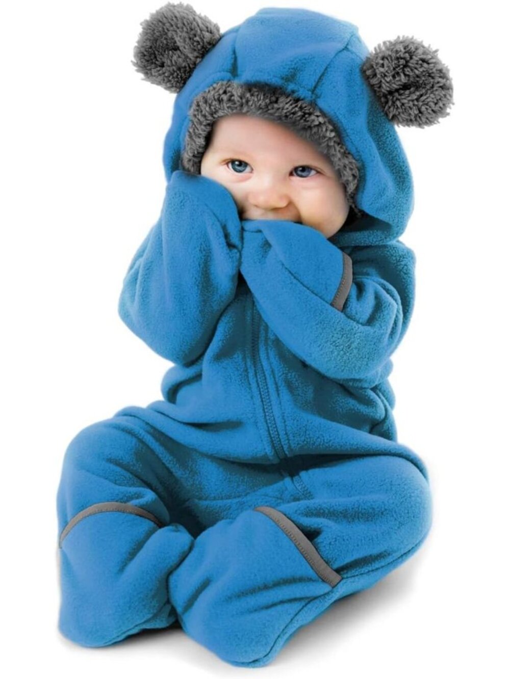 Cozy Fleece Baby Bunting Hoodie Suit, Newborn to 5T, Warm Winter Outfit